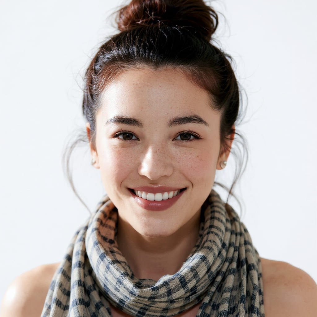 Messy Bun with a Scarf